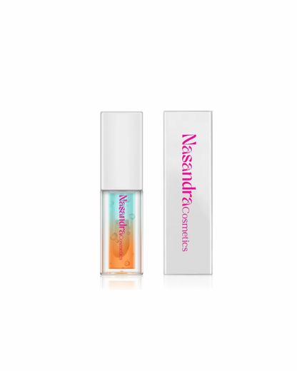 Nasandracosmetics Hydrating Lip Oil Duo | Aloe & Mango refreshing oil, glossy finish and non sticky