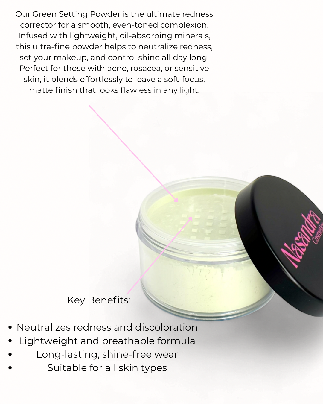 Nasandracosmetics Flawless Brighten Color Correct under eye Matte finish Redness Control Balance Uneven Skin Leave Smooth Finish