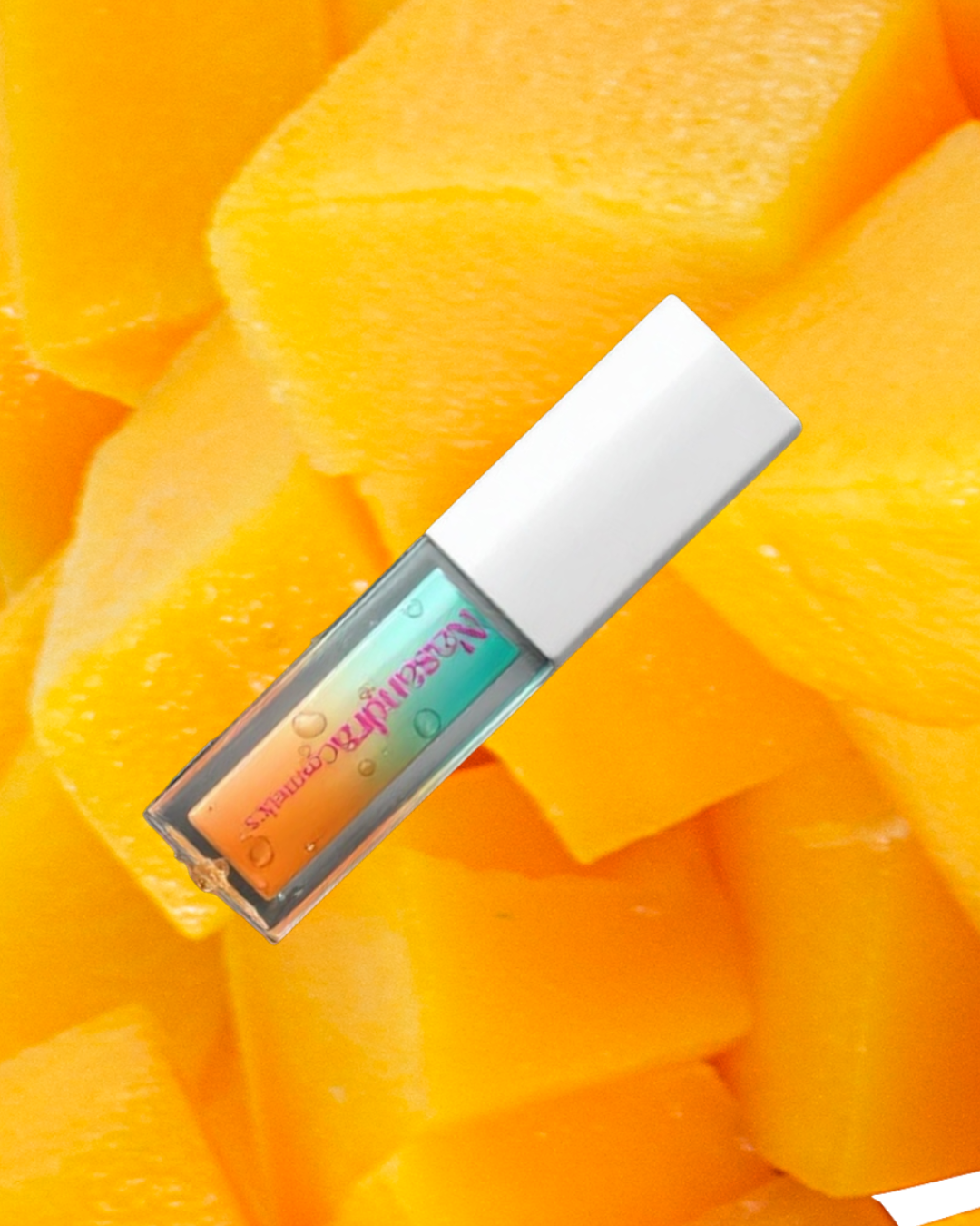 Nasandracosmetics Hydrating Lip Oil Duo | Aloe & Mango refreshing oil, glossy finish and non sticky