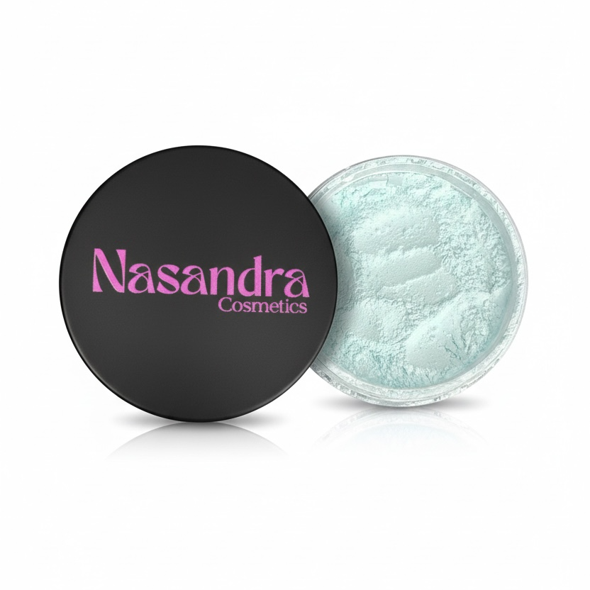 Nasandracosmetics Blue Setting Powder – Long Last Oil Control and Sine Control Brighten Dull Skin & Blur Imperfections