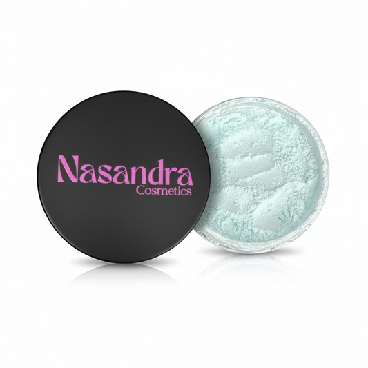 Nasandracosmetics Blue Setting Powder – Long Last Oil Control and Sine Control Brighten Dull Skin & Blur Imperfections