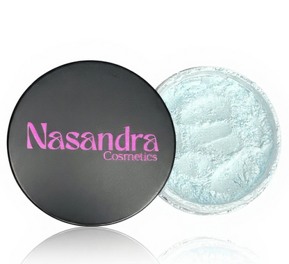 Nasandracosmetics Blue Setting Powder – Long Last Oil Control and Sine Control Brighten Dull Skin & Blur Imperfections