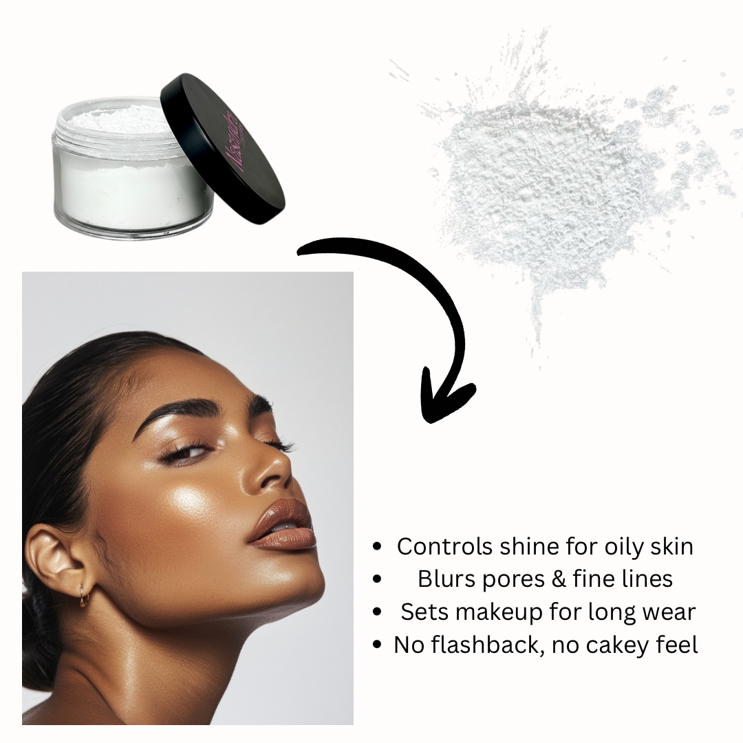 Nasandracosmetics Ultimate Blur Matte Finish Oil Control Brightens Translucent Powder Soft Radiance Skin