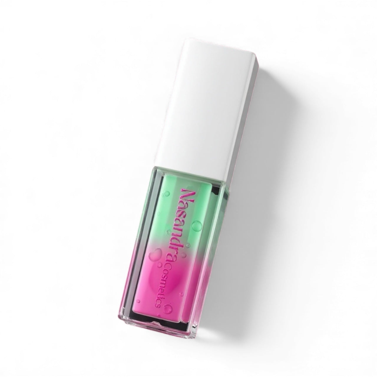 Nasandracosmetics Hydrating Green Apple & Cherry Lip Oil Duo glossy finish