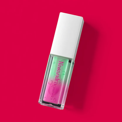 Nasandracosmetics Hydrating Green Apple & Cherry Lip Oil Duo glossy finish